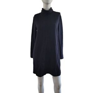 Michael stars womens Sz medium black turtle neck mini sweat dress